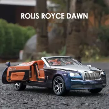 1:24 модельный автомобиль Rolls Royces Dawn из сплава, роскошная модель, литой металлический игрушечный автомобиль, модель, имитация звука и фоторяда, детские игрушки, подарки