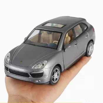 1:24 Porsche Cayenne модель автомобиля, игрушка, литой под давлением металлический амортизирующий двери, открытые модели автомобилей, звуковой свет, подарки для детей