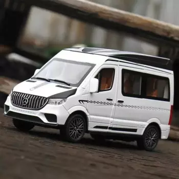 1:24 Sprinter MPV Van Spint RV модель автомобиля из сплава литой металлический игрушечный автомобиль имитация звука и искусственных детских игрушек коллекционный подарок