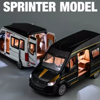 1:24 Sprinter MPV Van Spint RV литой автомобиль игрушечный автомобиль модель автомобиля со звуком и фото детская игрушка коллекционные предметы подарок на день рождения