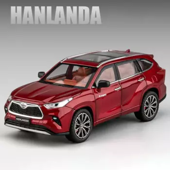 1:24 Toyota Highlander SUV модель автомобиля из сплава, игрушка, Литые металлические литые игрушки для детей