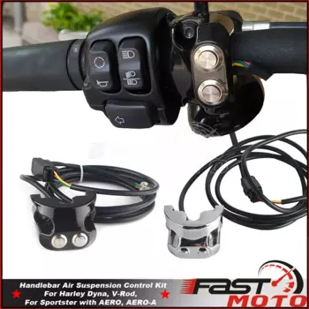 1 "25 мм руль, переключатель для воздушной езды, контроллер, кнопка, комплект управления пневматической подвеской для Harley Dyna Sportster V-Rod AERO Bob
