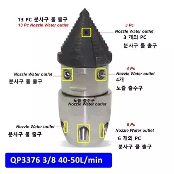 1/2 3/8 M22 вращающаяся машина для очистки под высоким давлением, сопло для дноуглубления канализационных вод, инструмент для дноуглубления, сопло для очистки автомобиля