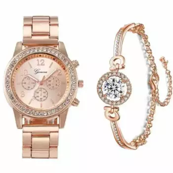 1/2/3 шт. женские повседневные кварцевые часы из нержавеющей стали, модные женские часы, роскошные брендовые наручные часы Reloj Mujer Relogio