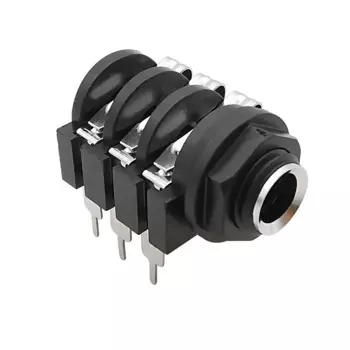 ALLiSHOP PCB Panel Mount 6.35mm 6Pin Stereo Audio Connector