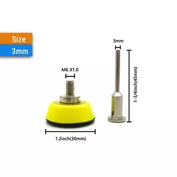 1,2 дюйма 30 мм обратная шлифовальная накладка хвостовик 2,35 мм или резьба М6 хвостовик 3 мм для шлифовальных дисков с крючками и петлями для аксессуаров Dremel