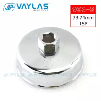 1/2 "квадратный привод 73 мм-74 мм, ключ для масляного фильтра, крышка корпуса, инструмент для снятия, 15 канавок, универсальный инструмент для снятия фильтра GM Chrysler