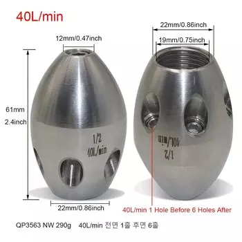 1/2 насадка с внутренней резьбой, насадка для выемки промышленного оборудования, насадка высокого давления с 7 отверстиями, аксессуары для автомойки