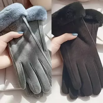 1/2 пары, женские зимние плотные плюшевые перчатки