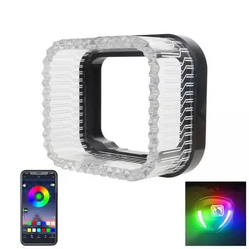 1/2 шт. автомобиль 12 В светодиодный круглый квадратный ангельский глаз апертура дневные ходовые огни фара автомобили мотоцикл кольцо диафрагма декоративный светильник