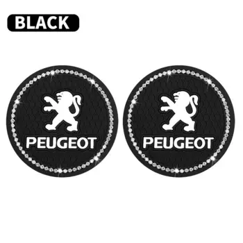 1/2 шт. автомобильный Стайлинг, алмазная автомобильная подставка для чашки с водой, противоскользящий коврик для Peugeot 206 307 308 3008 207 208 407 508 2008 5008