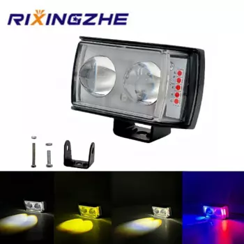 1/2 шт. светодиодный мигающий светодиодный противотуманный рабочий фонарь, 4-цветный дополнительный прожектор для ATV, внедорожника, UTV, аксессуары для мотоциклов, красный, синий