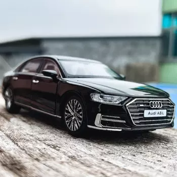 1:32 AUDI A8L модель автомобиля из сплава, Литые металлические игрушечные автомобили, модель автомобиля с высокой симуляцией звука и искусственной коллекцией, детский подарок