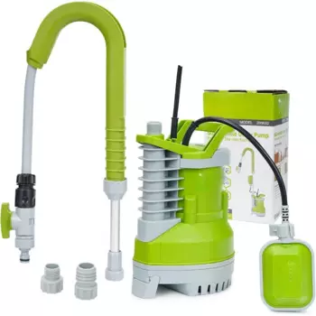 1/3HP погружной водяной насос 1200GPH, высокий поток с дождевой цилиндрической трубкой, Электрический полезный насос для переработки дождевой воды