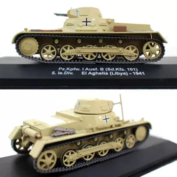 1: 43 Германия pz.kpfw I AUSF. Модель резервуара B 1941 Коллекционная модель готового продукта