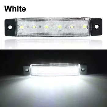 1 / 4 / 10 Автомобили Внешние светодиодные лампы 24V 12V 6LED Автобусы Грузовики Грузовые автомобили Боковые фонари Низкие светодиодные прицепы Предупреждение Задние тормозные огни