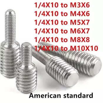 1/4*10-M3/M4/M5/M6/M8/M10 нержавеющая сталь 304 4 конвертер редукционный болт адаптер для камеры преобразующий винт двойная головка винт 1235