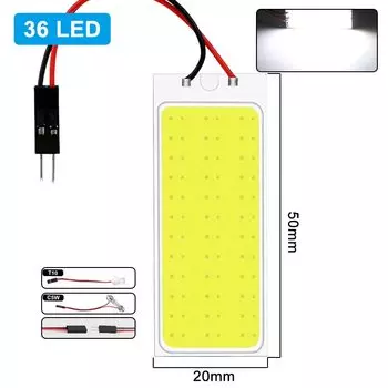 1 / 4 / 10 PCS T10 W5W Светодиодная лампочка C5W подвесная светодиодная лампа 31mm 36mm 39mm 41mm COB 12V 7000K