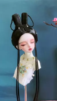 1/4 1/3 BJD AS Кукольные волосы, черный парик в древнем стиле, 1 шт.
