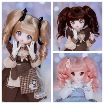 1/4 1/3 весы BJD куклы парики двойной хвост волосы милый парик с челкой для MSD SD13 Girl SSDF ID72 аксессуары для дяди A1923