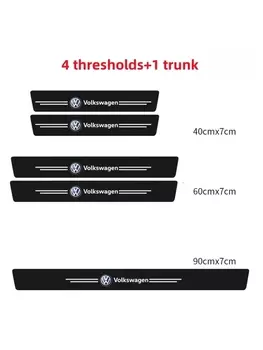 1/4/5 шт. защитная наклейка из углеродного микрофибры на порог автомобиля для Volkswagen VW Golf Passat GTI Amarok Teramont Phaeton ID.3 Sharan