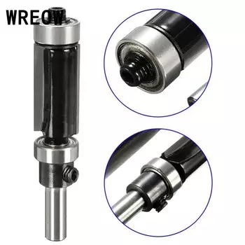 1/4 дюйма деревообрабатывающий триммер с хвостовиком двойной подшипник фреза твердосплавная фреза заподлицо фрезерное сверло для DIY деревообработки