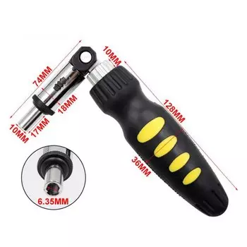 1/4 дюймов 6,35 мм долпонительные удлиненные храповик для головок рукоятка отвертки Многофункциональный двухсторонний Регулируемая отвертка набор ручных инструментов