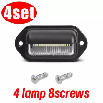 1/4 шт., освещение номерного знака для автомобиля, грузовика, 12-24 В, 6 светодиодов, универсальный водонепроницаемый задний фонарь для грузовика, лампа номерного знака, белые лампы, автомобильная часть