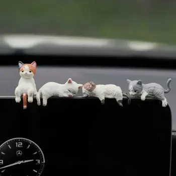 1/4 шт. украшение автомобиля мини-спящий кот орнамент автомобили украшения игрушка кошка миниатюрная пейзажная модель украшения автомобиля аксессуары