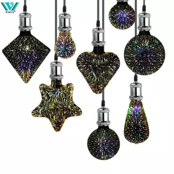 WAMID 3D светодиодная лампа алмазное сердце E27