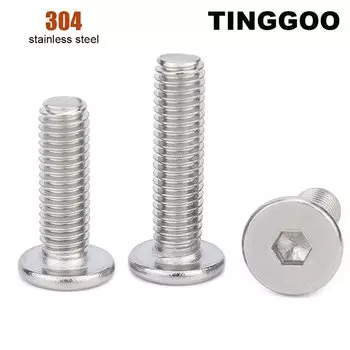TINGGOO Нержавеющие шестигранные ультратонкие болты с вафельной головкой М1.6-М12