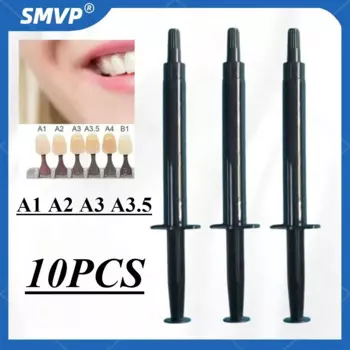 1/5/10pcs Dental Composite Resin Flowable Light Curing A1 A2 A3 A3.5 2.5g Refill Syringe Delivery Tips Etch Gel Adhesive Bonding