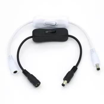 Переключатель DC5.5*2.1 мм JCD 5В 12В 24В черный/белый