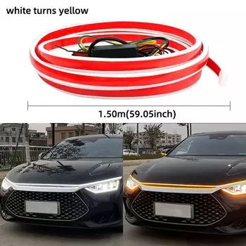 1,5/1,8 м последовательная Автомобильная подсветка заднего вида лампа заднего вида сигнал поворота DRL дневные ходовые огни передняя детская Декоративная полоса заднего вида