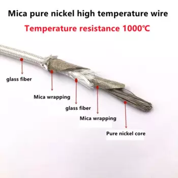 1/5 метров 18 17 9 7 6AWG устойчивый к высоким температурам 500/600/1000 Никелирование/Чистый Никель/Чистая медь Электрический нагревательный провод