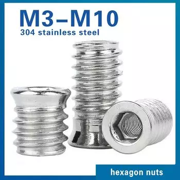 Гайки M3 M4 M5 M6 M8 M10 из нержавеющей стали 304, 1/5 шт.