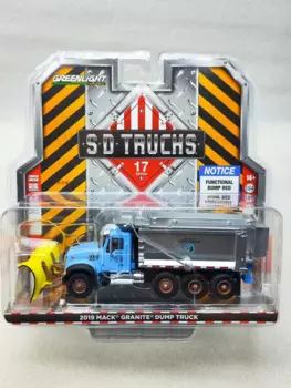 1: 64 2019 Mack гранитный самосвал со снежной щеткой и разбрасывателем соли модель автомобиля из сплава Коллекционные Подарочные украшения