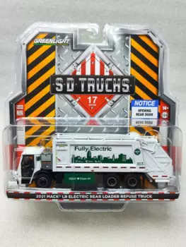 1:64 2021 Mack LR Электрический задний погрузчик, мусоровоз, сбор моделей автомобилей