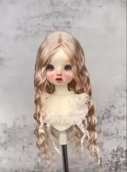1/6, парик из мохера для куклы BJD, женский цвет, маленький парик в рулоне, бесплатная доставка