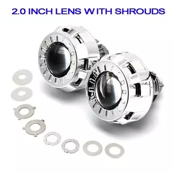 1,8 2,0-дюймовые би-светодиодные линзы для проектора, фары H7/H4/9005/9006, светодиодный автомобильный светильник для мотоцикла, мини-автомобильные линзы, модернизированная лампа 90 Вт