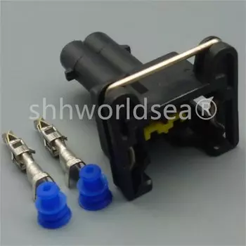 1 компл., 2-контактный Автомобильный датчик температуры воды, топливный инжектор, катушка зажигания, водонепроницаемый разъем, жгут проводов 368354-1 1928402448