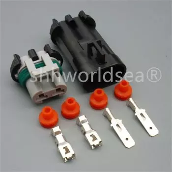 1 компл., 2-контактный разъем 6,3 мм 15363990 15363993, разъем радиатора вентилятора автомобиля для BUICK Toyota Map, разъем датчика