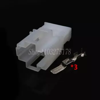 1 компл., 3-контактный пластиковый Электрический автомобильный корпус 191919321 357919321, негерметичный штекер, соединитель жгута проводов