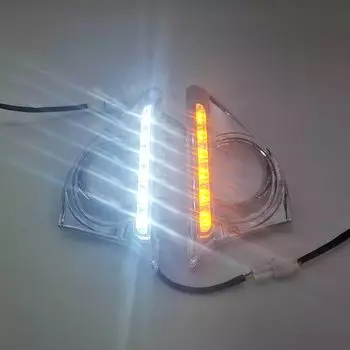 1 компл. Автомобильные ДХО 12 в дневной сигнал поворота желсветодиодный ные дневные ходовые огни Сменные Противотуманные фары Чехлы для Toyota Camry 2012 2013 2014