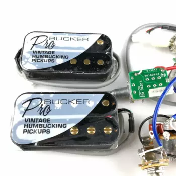 1 компл. Стандартный ProBucker шея и мост электрическая гитара черный хамбакер Pickups с профессиональным жгутом проводов для
