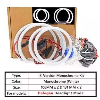 1 комплект (100 + 120) мм гало кольца хлопок светильник светодиодный Ангельские глазки для BMW E90 E91 E92 E93 M3 E81 E82 E87 E88 авто-Стайлинг лампа