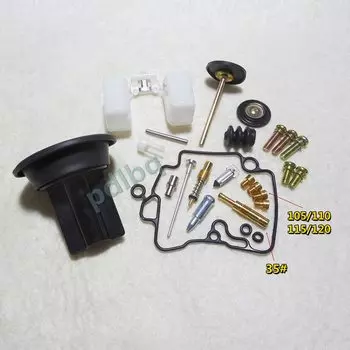 (1 комплект $16,5) KT CVK24 с насосом ускорения, набор для Ремонта Карбюратора включает в себя диафрагменный Плунжер в сборе с 4-миллиметровым резьбовым основным струем