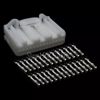 1 комплект 28 Pin 1565377-1 1565380-1 90980-12555 автомобильная аудиосистема навигация заднего вида проводной соединитель Автомобильная вилка для Nissan Toyota