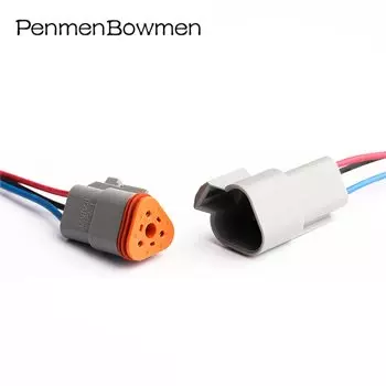 1 комплект 2, 3, 4, 6, 8, 12-контактный автомобильный разъем Deutsch DT для электрических кабелей, штекер жгута проводов DT06-2S DT04-2P