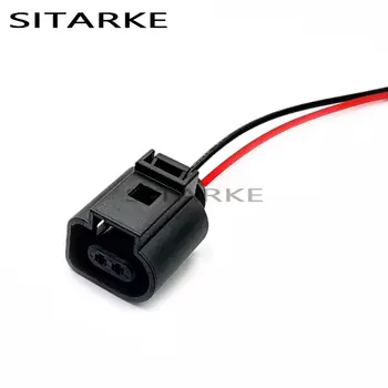 1 комплект, 2-контактный автомобильный электрический жгут проводов, вилка 1,5 мм, женский автомобильный водонепроницаемый соединительный кабель для VW Audi 1J 0973702